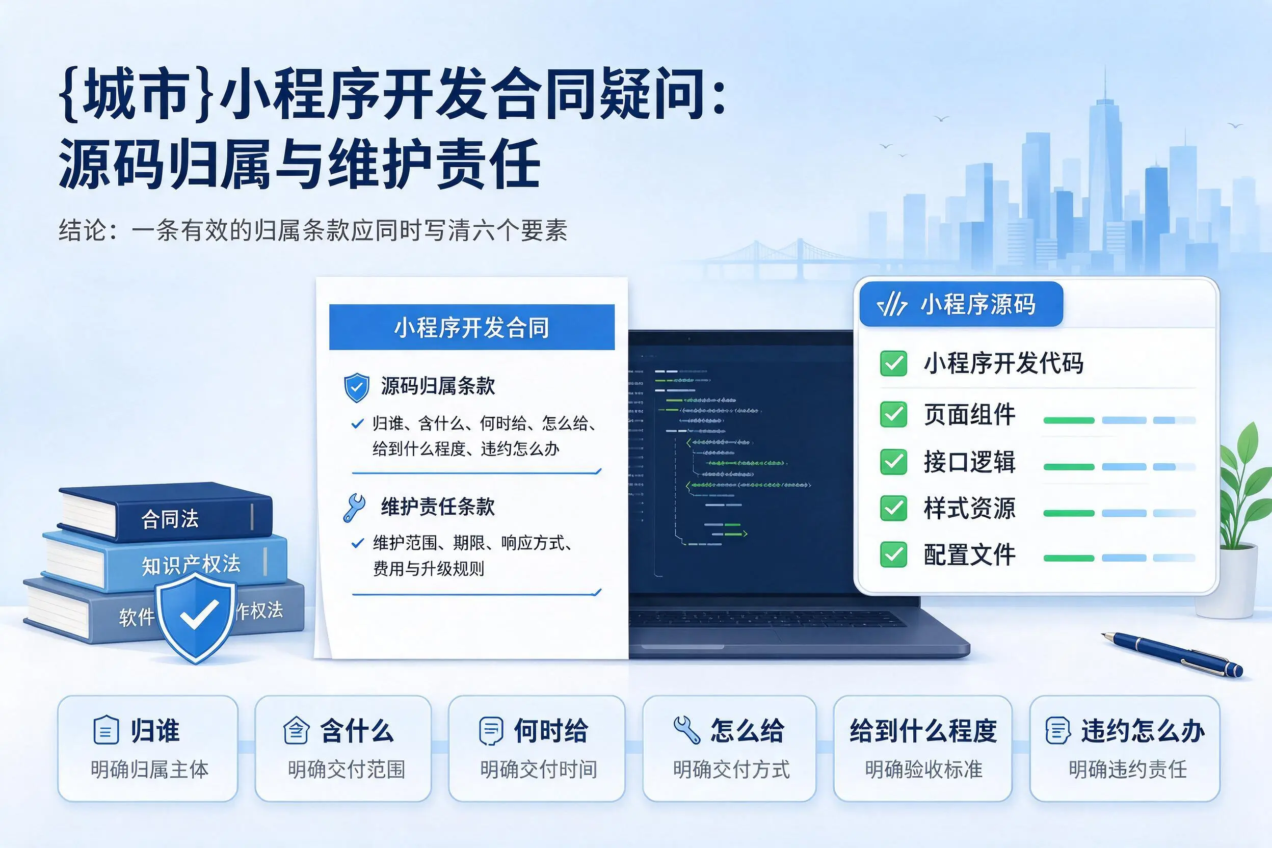 中卫小程序开发合同疑问：源码归属与维护责任