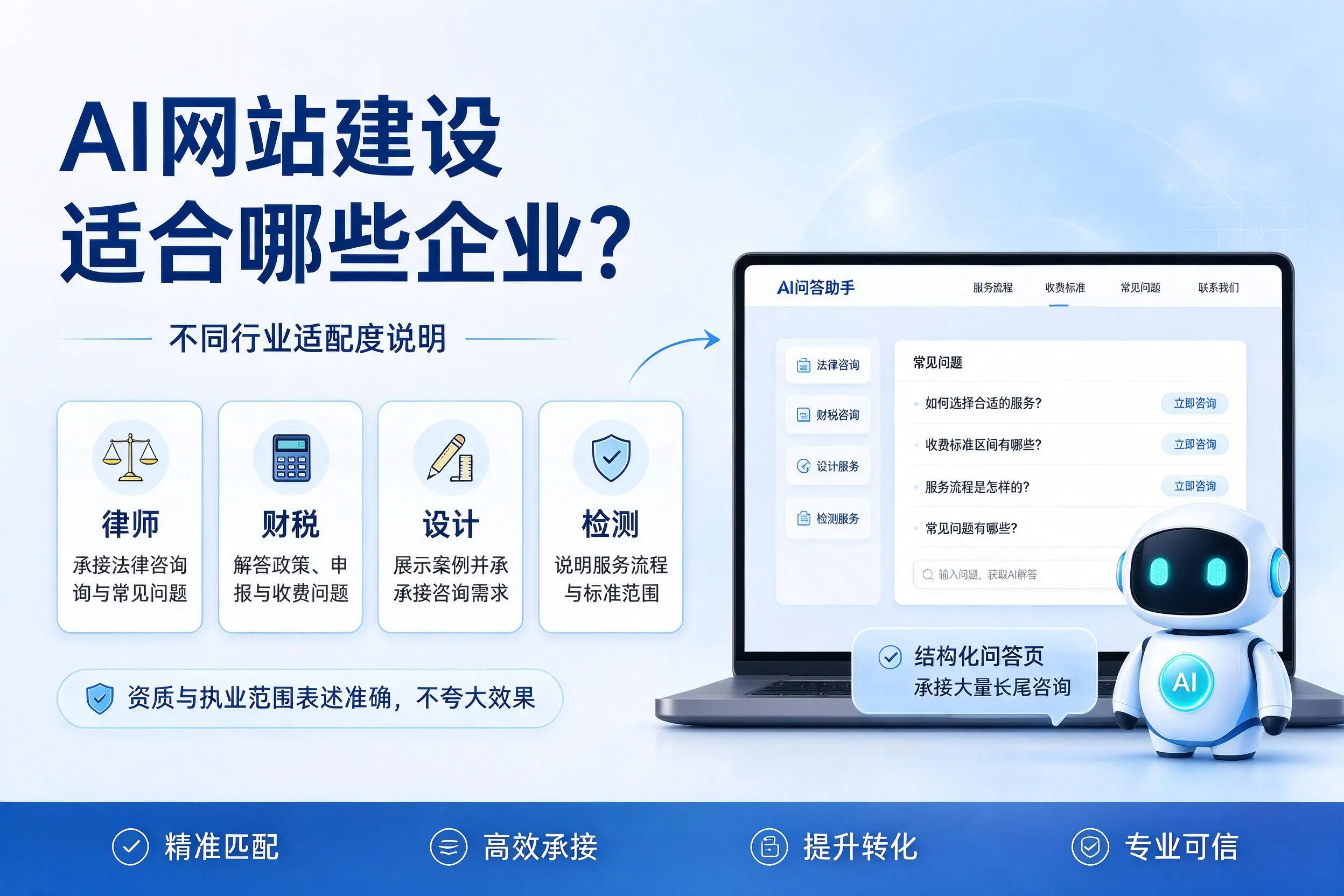 AI网站建设适合哪些企业？中卫不同行业适配度说明